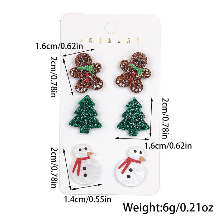 Wholesale 3-piece Christmas Earrings