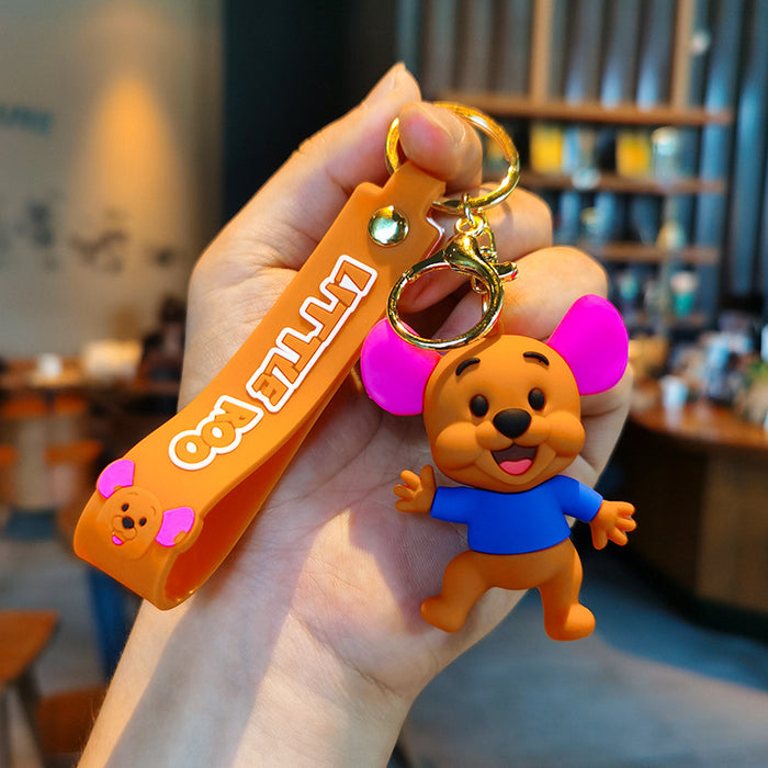 Wholesale Rubber Cartoon Doll Keychain JDC-KC-Tingm190