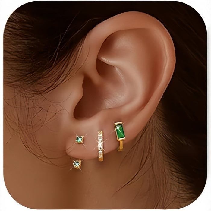 Wholesale Fashionable and trendy flower copper earrings are simple, atmospheric, compact, and high-end