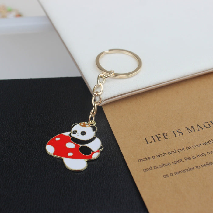 Wholesale Panda keychain  bag pendant  cartoon small gift key chain ornaments