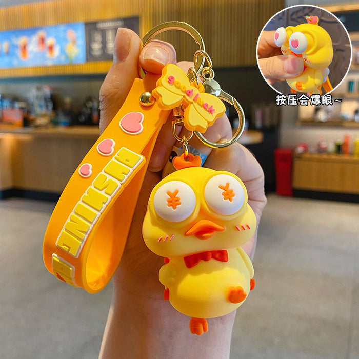 Wholesale Cartoon Frog Cute PVC Keychains JDC-KC-YY004