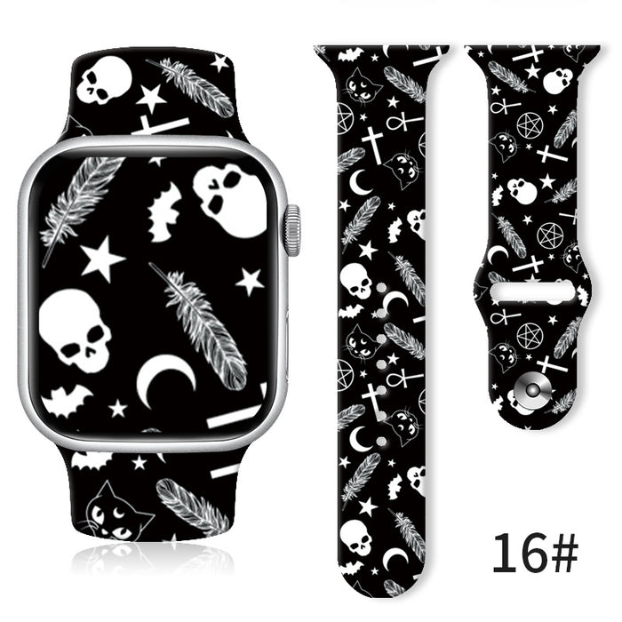 Wholesale Silicone Printed Watch Strap JDC-WD-NuoQi023