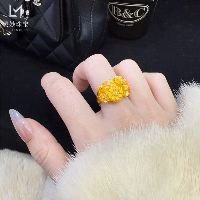 Wholesale Ring Little Daisy Ring Retro