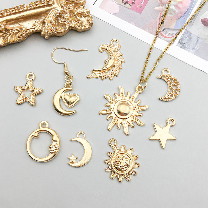 Wholesale DIY Alloy Simulation Star,  Moon and Sun Series Charms
