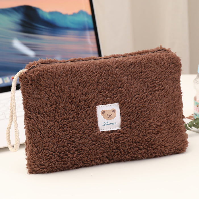 Wholesale Storage bag, small bag, portable plush makeup bag, large capacity travel storage bag