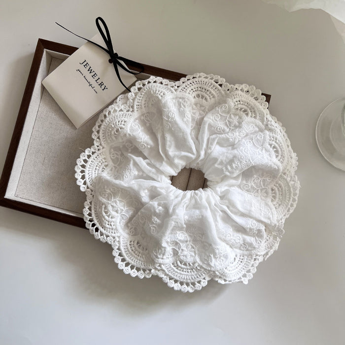 Wholesale Large lace and lace headband, gentle temperament, ponytail tie, high-end hair tie, headband accessory