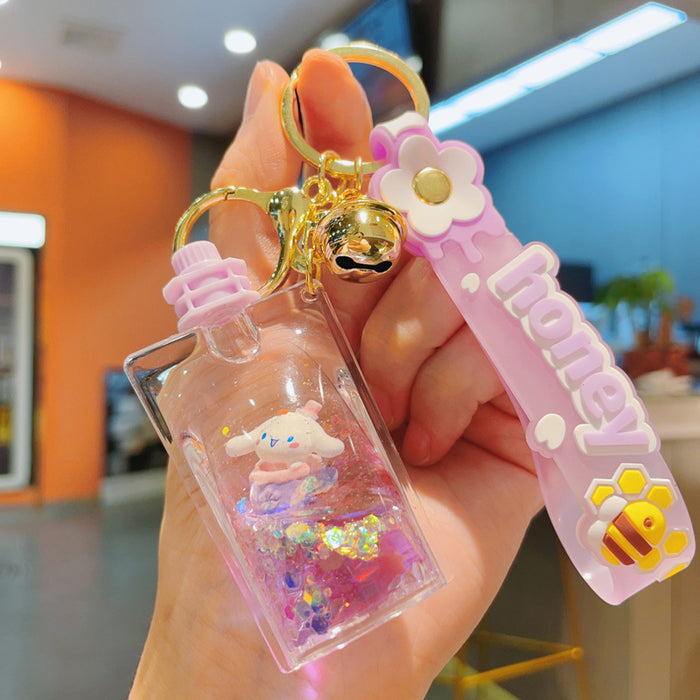 Wholesale Oiled Acrylic Quicksand Bottle Cartoon Keychain (S) JDC-KC-Aile008