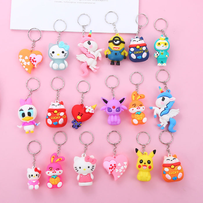 Wholesale Cute Cartoon Soft Rubber Doll Keychain JDC-KC-BoYue010