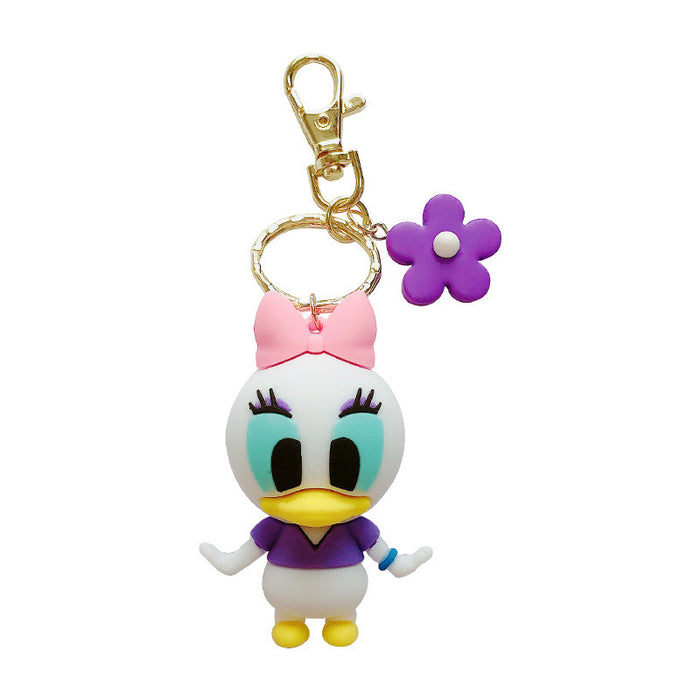 Wholesale  cartoon silicone key ring  accessories couple gifts