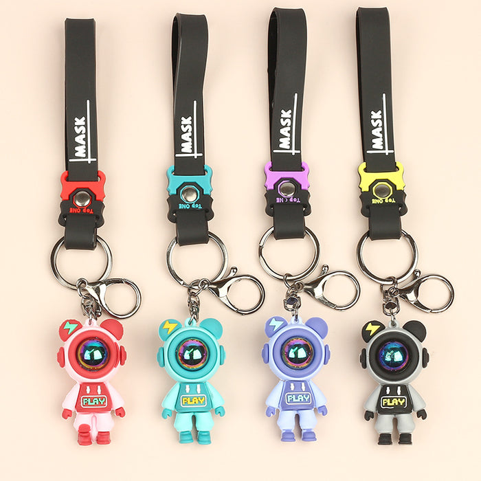 Wholesale Couple Cartoon Cute Lightning Bear Keychain Doll JDC-KC-Aohong003