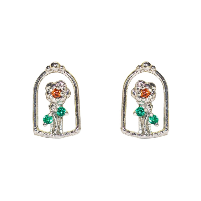 Wholesale  cartoon three-piece earrings suit zircon earrings