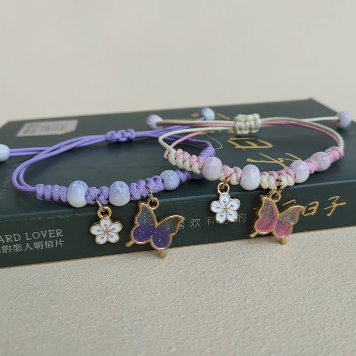 Wholesale flower bracelet female students weaving hand  jewelry
