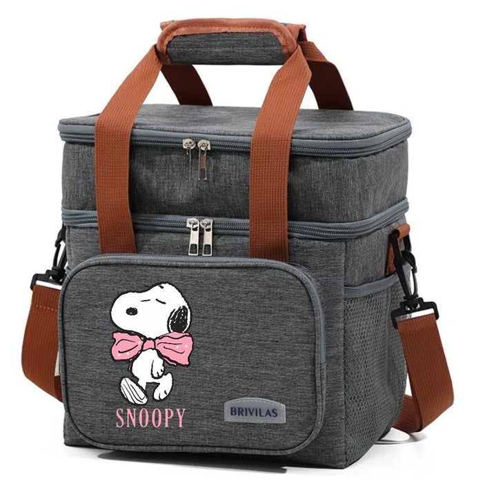 Wholesale Cartoon Cute Double-Layer Lunch Bag Insulated Pouch Handbags