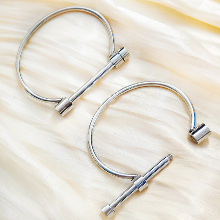 Wholesale Titanium steel horseshoe buckle bangle bracelet