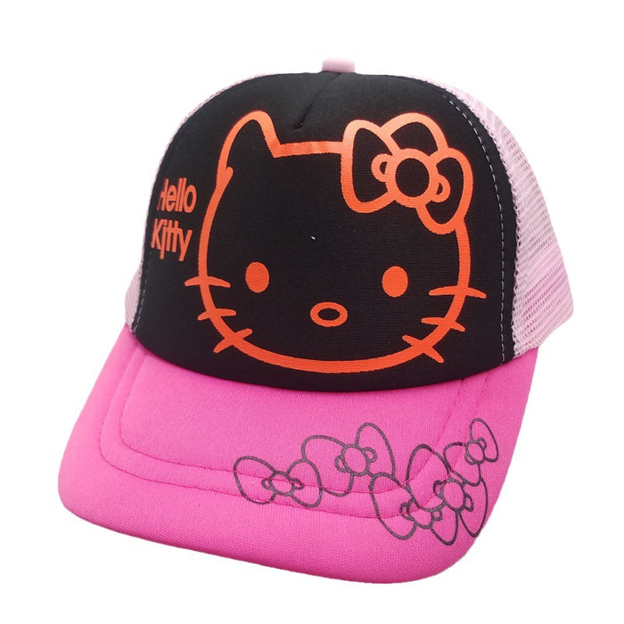 Wholesale Children's internet hat, cute cartoon cat print baseball cap, children's duckbill cap, sun hat