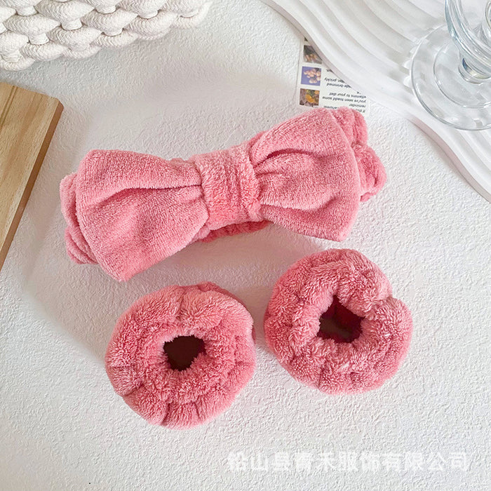 Wholesale Butterfly End Hairband Wristband Set for Women Washing and Beauty Headband Wristband Wristband Hair Accessories Headdress