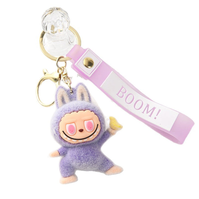 Wholesale Cartoon Flocked Plush Keychain