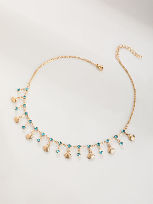 Wholesale Simple diamond inlaid butterfly necklace for women with a niche temperament, versatile color diamond collarbone chain accessory