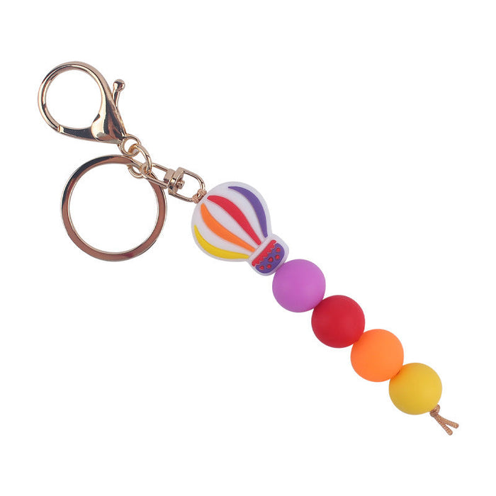 Wholesale Cartoon Hot Air Balloon Silicone Keychains