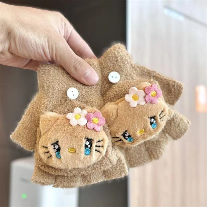 Wholesale Children' s  Winter Cartoon Warm Cute Plush Gloves