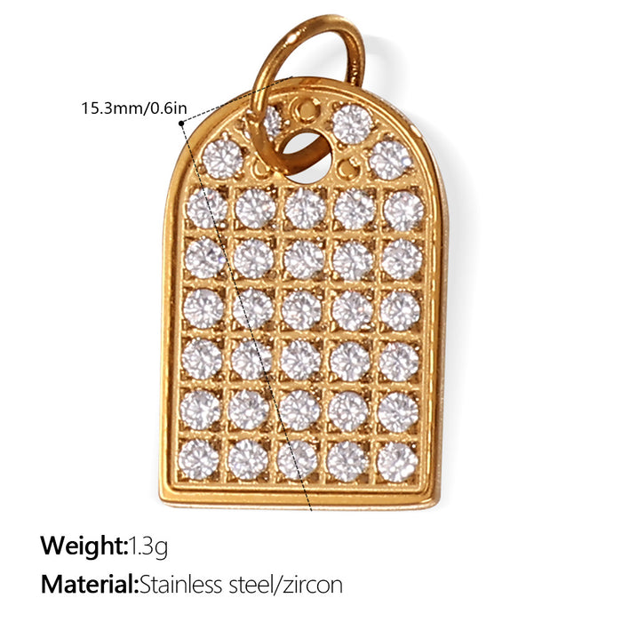 Wholesale  Pendant Accessories Inlaid Rhinestone All-match Pendant Inlaid Glass Stone Round Pendant Necklace