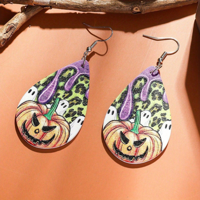 Wholesale Halloween Ghost Pumpkin Acrylic Earrings Fashion Accessory Gift for Resale MOQ≥2