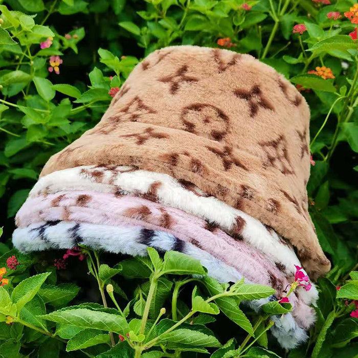 Wholesale winter plush warm fisherman hat with copper coin pattern printing JDC-HT-ShunY002