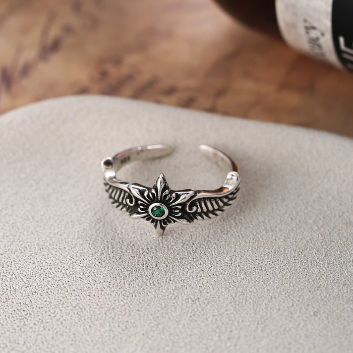 Wholesale Vintage vintage fashion personalized silver plated open mouth ring index finger ring