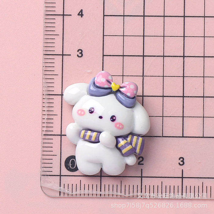 Wholesale Cartoon Glossy Magician Puppy Resin Accessories Jewelry Hairpin Mobile Phone Case Water Cup Head Jewelry