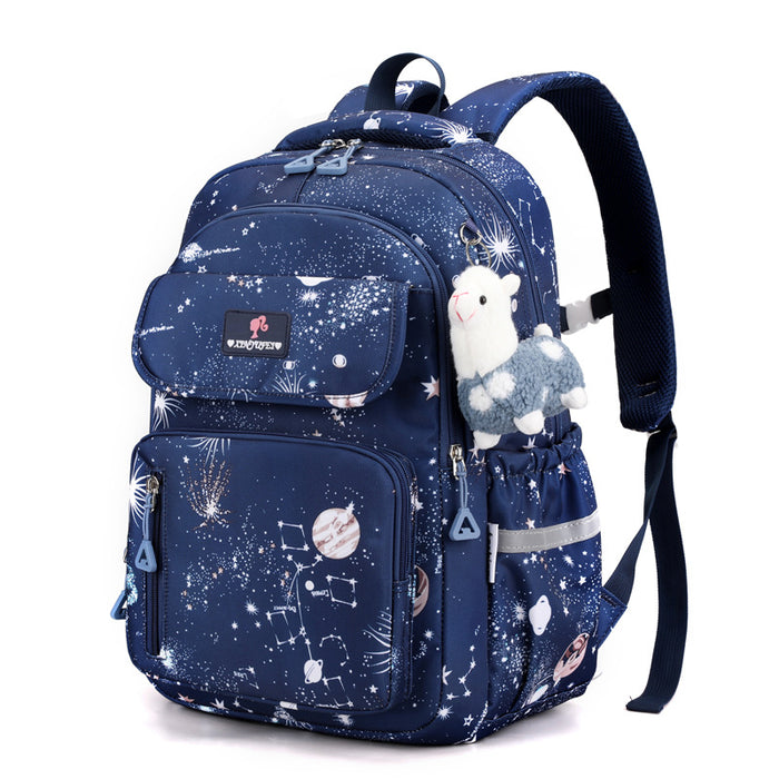 Wholesale New Middle School Student Schoolbag Starry Sky Pattern Large Capacity Nylon Water Repellent Backpack JDC-BP-YuanDuo026