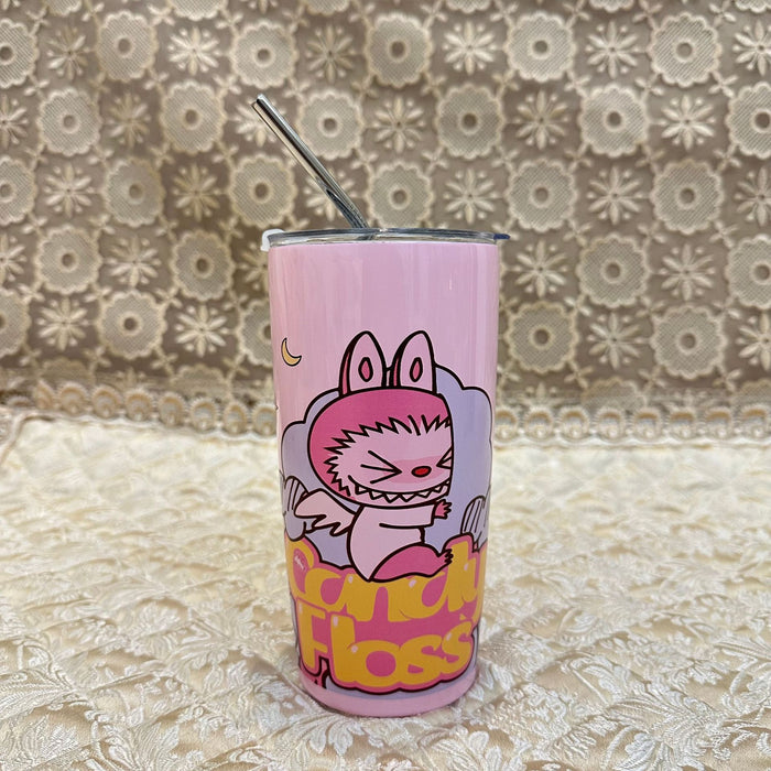 Wholesale 20oz Car Mug Stainless Steel Thermos Cup UV Printed Thermos Cup with Straw