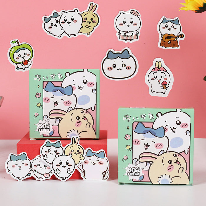 Wholesale 60Pcs Waterproof Chiikawa Cute Cartoon Sticker Pack For DIY Scrapbooking Party Favors Gift