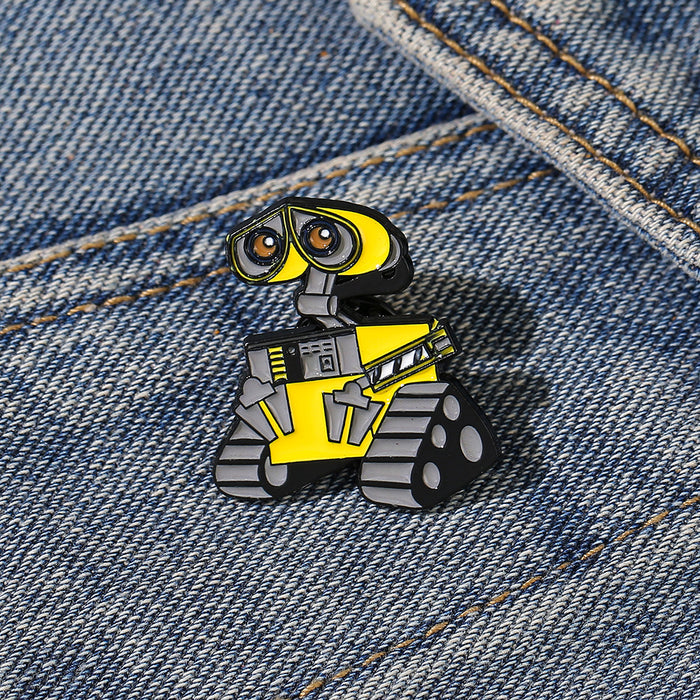 Wholesale Sci Fi Robot Cartoon Brooch Chic Metal Enamel Pin Gift Badge