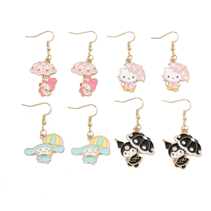 Wholesale Sanrio Cartoon Earrings Cute KT Earrings Student Girl Alloy Oil Drop Earrings Jewelry JDC-ES-BS001