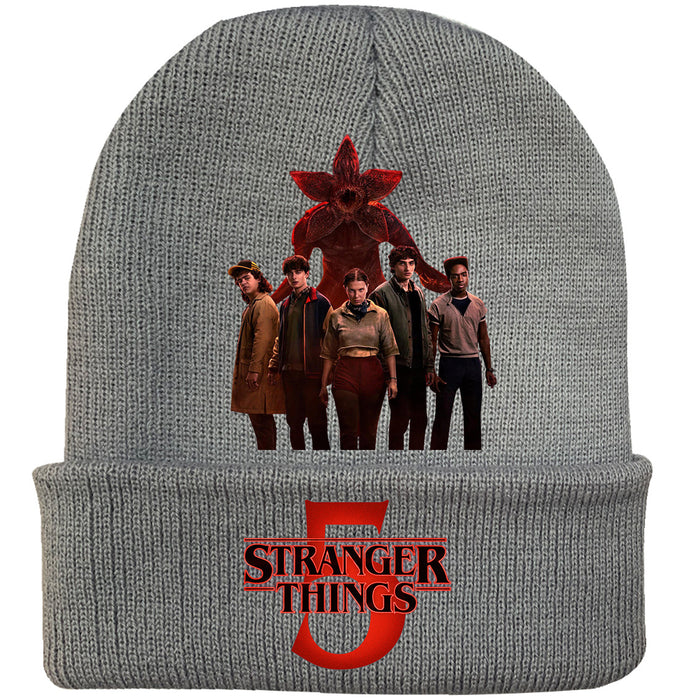 Wholesale Fashionable printed knitted hats outdoor warm hats