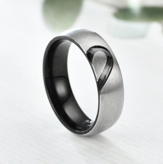 Wholesale Stainless steel heart-shaped fashionable micro inlaid ring