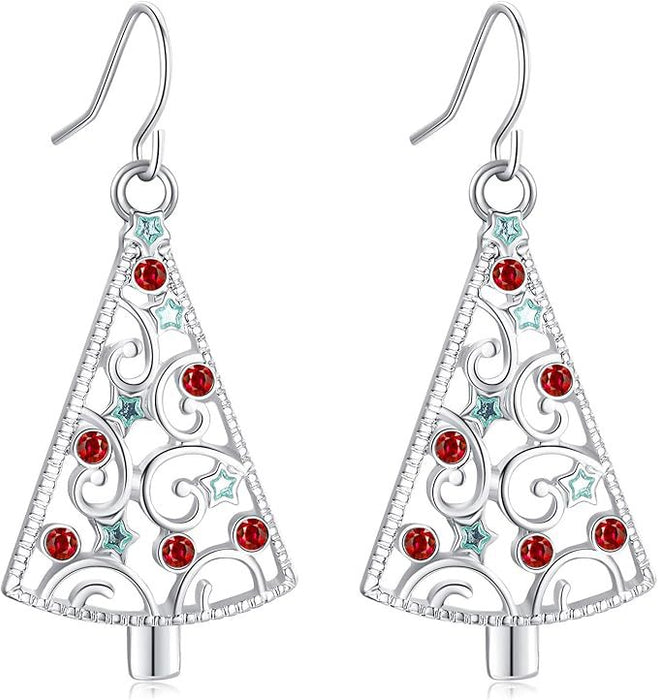 Wholesale Christmas Tree Five-Pointed Star Earring Sweet and Gentle Christmas Earrings