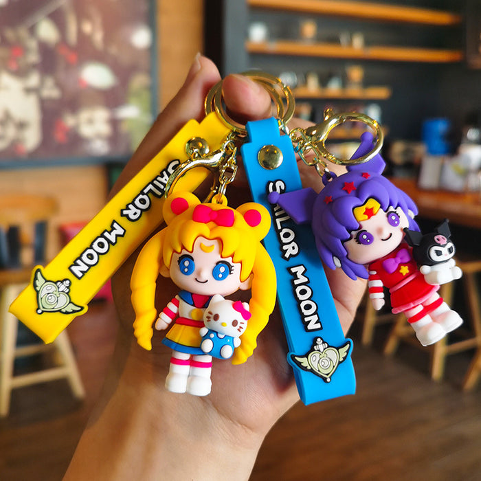 Wholesale Cartoon Silicone Doll Keychain JDC-KC-Tingm200