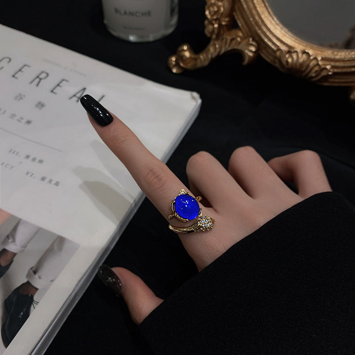 Wholesale Micro-inlaid Crystal Zircon Pearl Ring