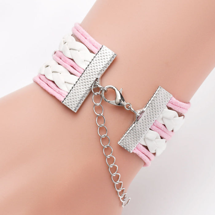 Wholesale KPOP Multi-layered Color-blocked Anime Character Crystal Bracelet