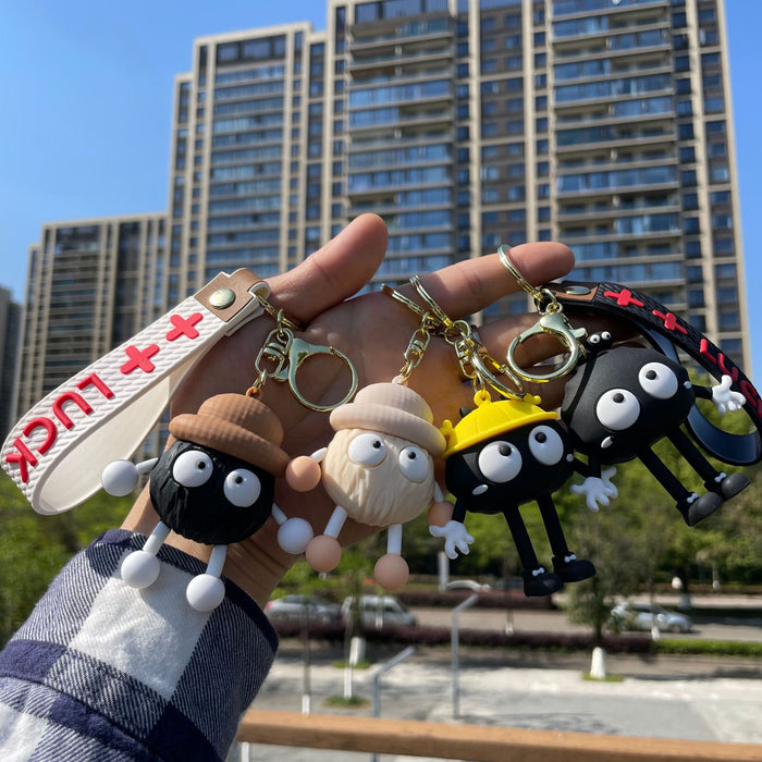 Wholesale Keychain, soft rubber pendant, cute cartoon backpack decoration, car keychain ring