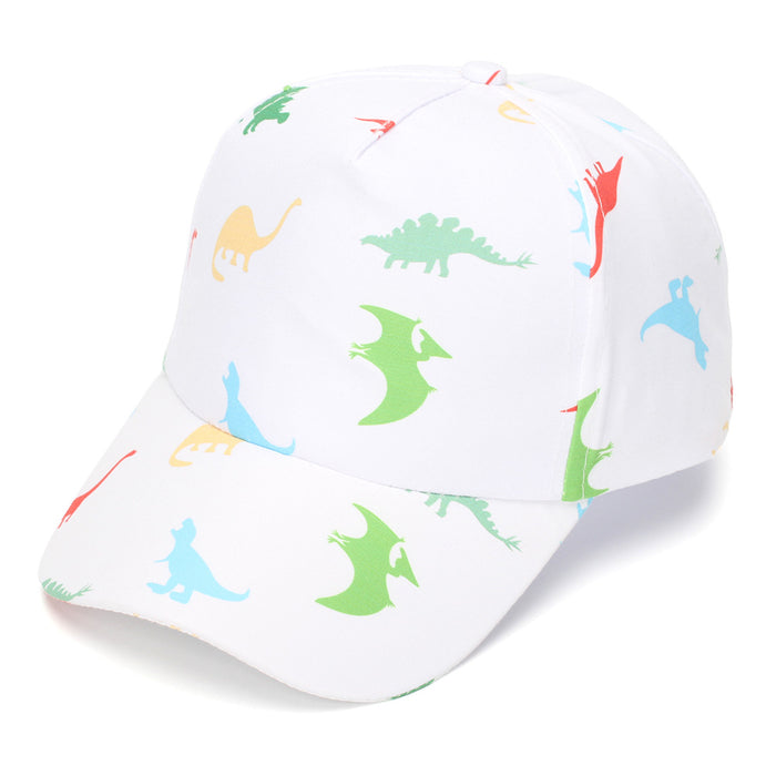 Wholesale Kids Printed Dinosaur Excavator Truck Baseball Cap Summer Sun Hat for Boys Boutique