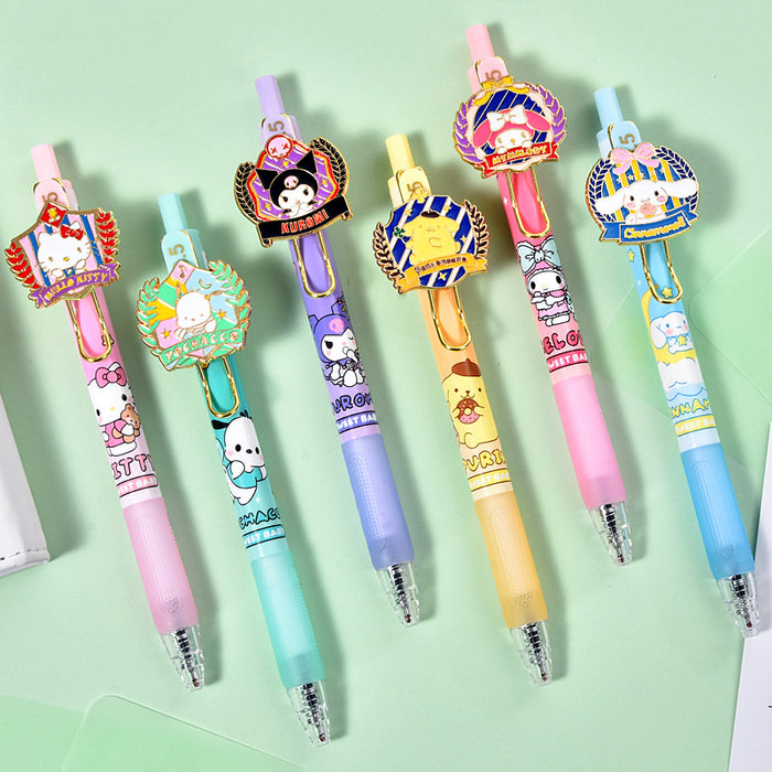 Wholesale full series push gel pen multi-color pen Journal pen carbon water pen black pen ten-color pen