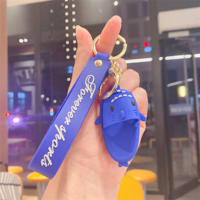 Wholesale Cute Shark Slipper Keychain
