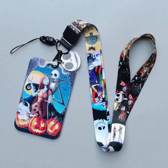 Wholesale  Cartoon Anime Phone Lanyard Card Holder For Students Bus Pass ID Badge Everyday Accessory