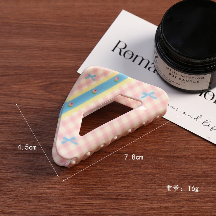 Wholesale Stylish Floral Acetate Shark Clip Hair Accessory Everyday Styling