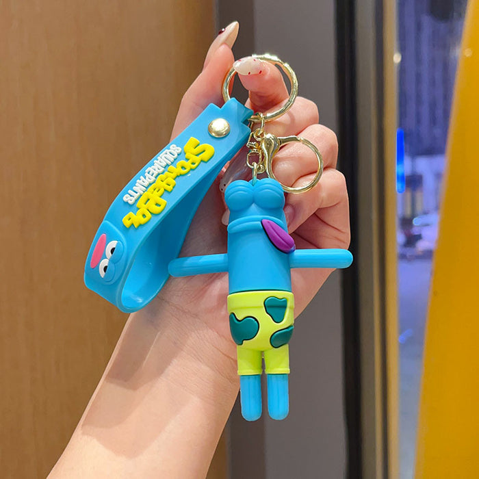 Wholesale Bikini Bottom Dumb Fish PVC Keychain Car Bag Hanging Decorative Gift
