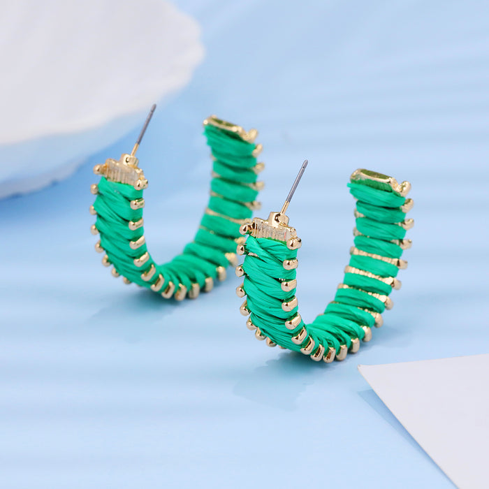 Wholesale Wrapped earrings, niche retro earrings, light luxury earrings
