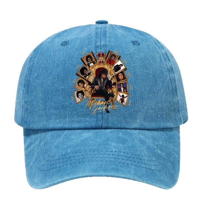 Wholesale Michael son Memorial Washed Baseball Cap Retro Embroidered Peaked Cap Trendy Everyday Gift