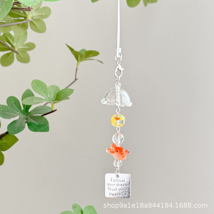 Wholesale Goldfish Wind Pendant Personalized Mobile Phone Chain Hanging Ben Hanging Chain
